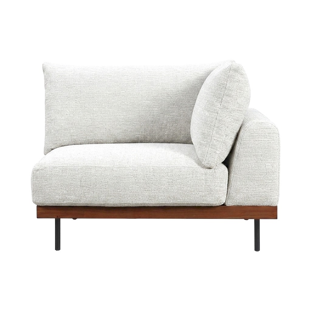 Sabi Modular Sofa Corner with Slub Cream Fabric - image 5