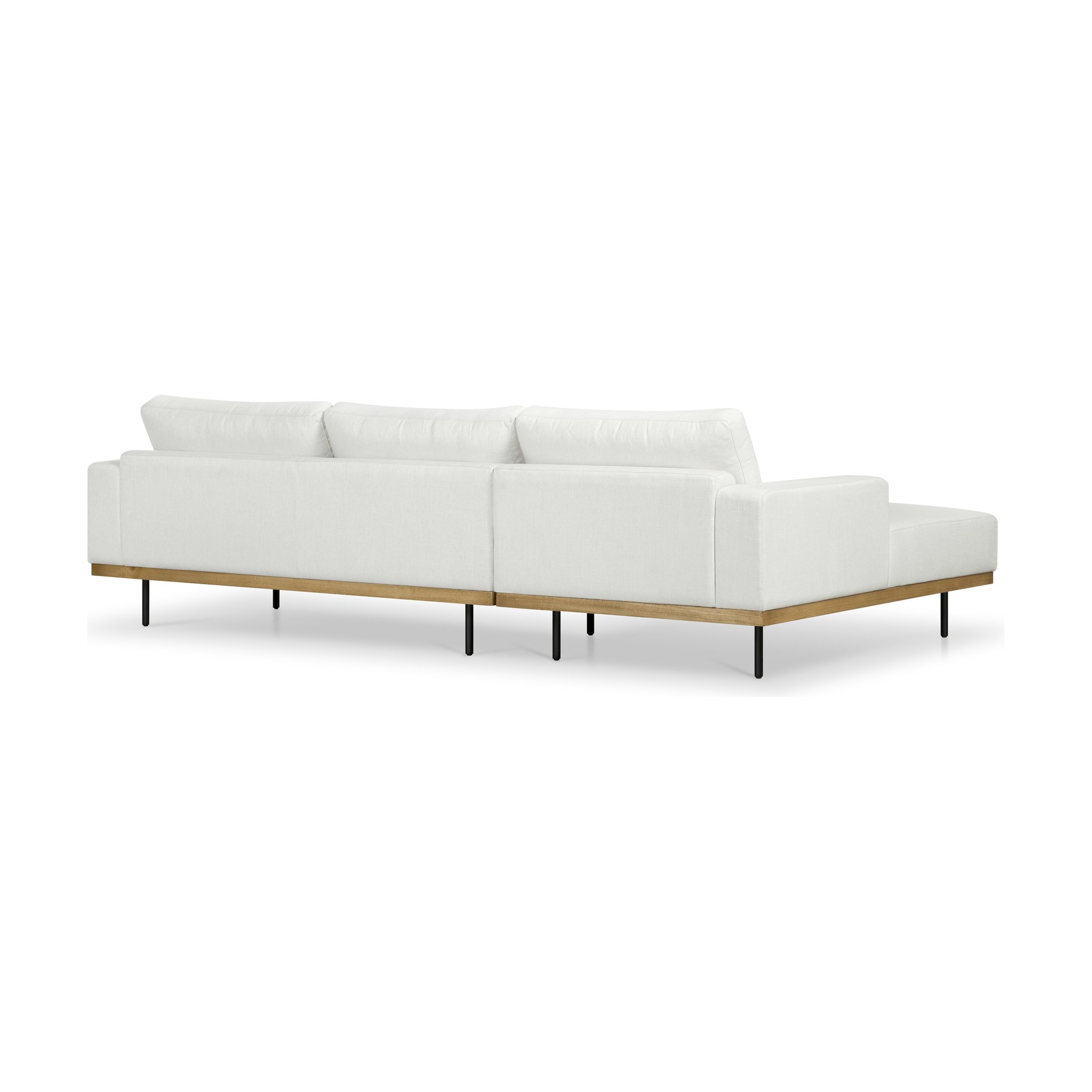 Sofá Seccional Tribeca con Estructura de Rubberwood Natural y Tela Diego Cream - image 5
