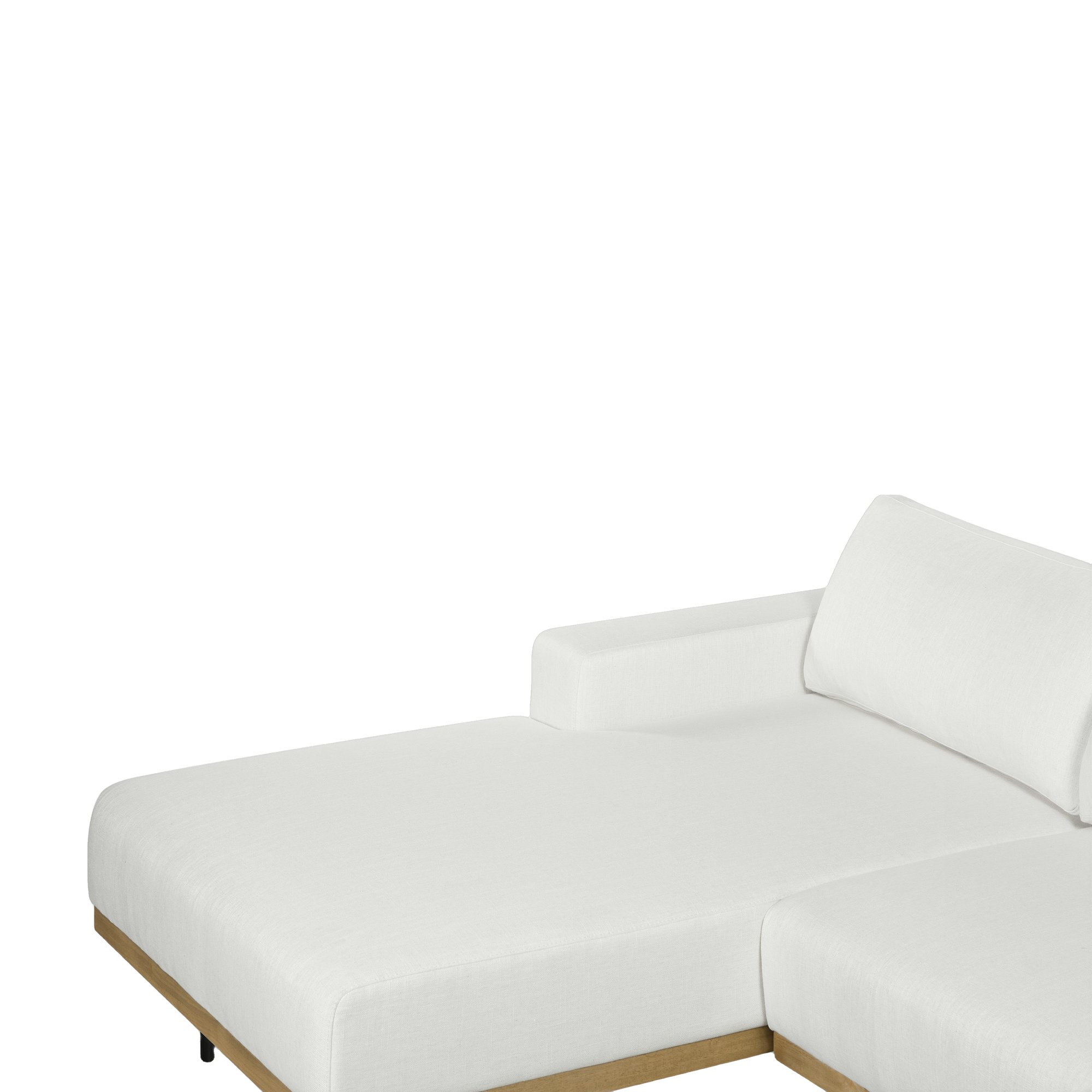 Sofá Seccional Tribeca con Estructura de Rubberwood Natural y Tela Diego Cream - image 9