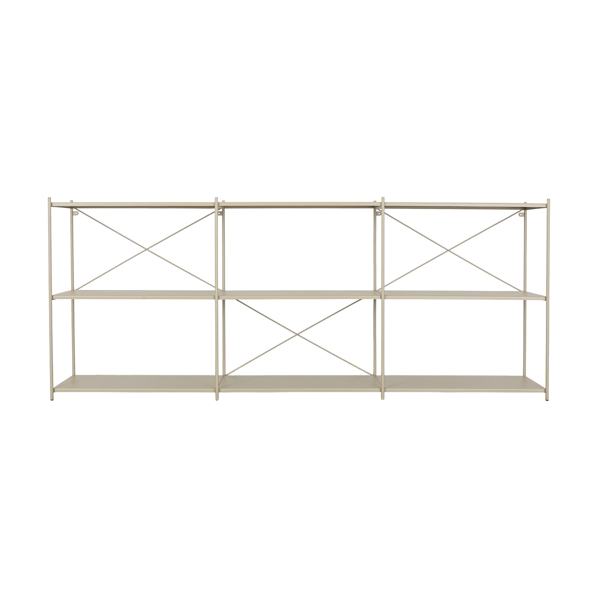 X Shelf Wide Floor Shelf in Beige Steel, 209cm - image 2