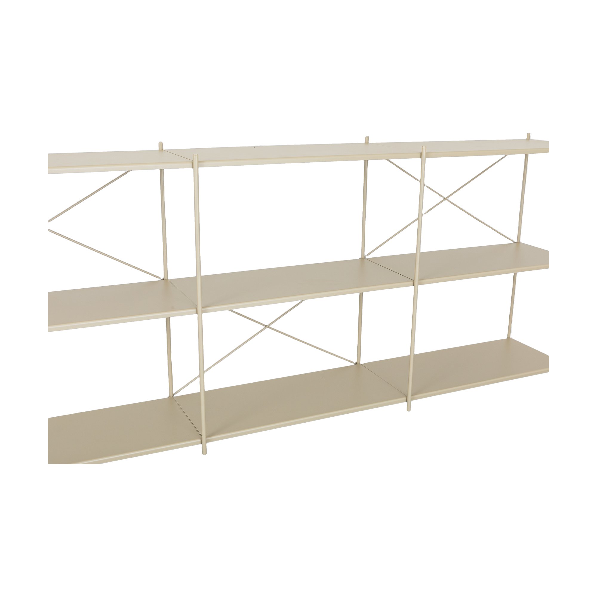X Shelf Wide Floor Shelf in Beige Steel, 209cm - image 3