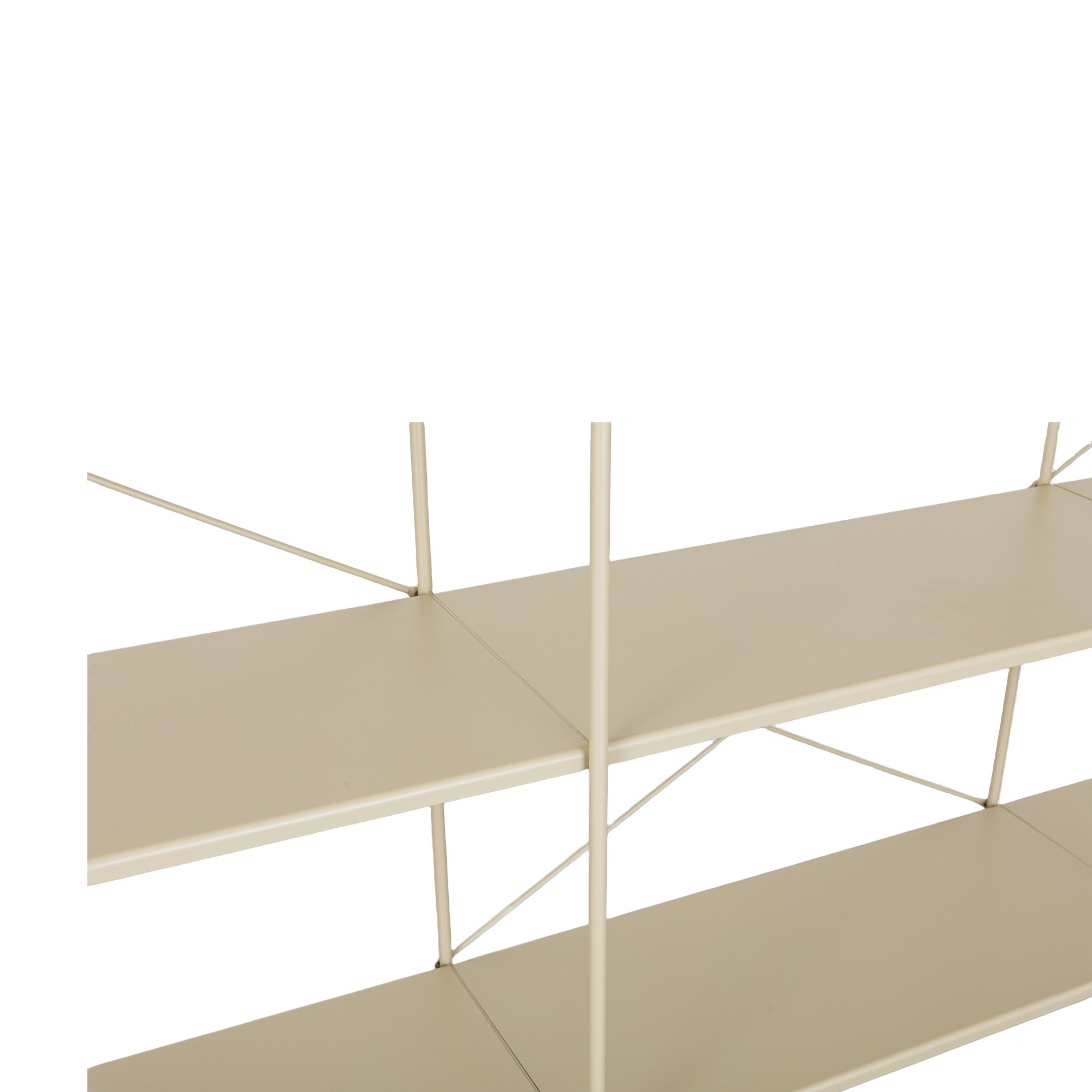 X Shelf Wide Floor Shelf in Beige Steel, 209cm - image 4