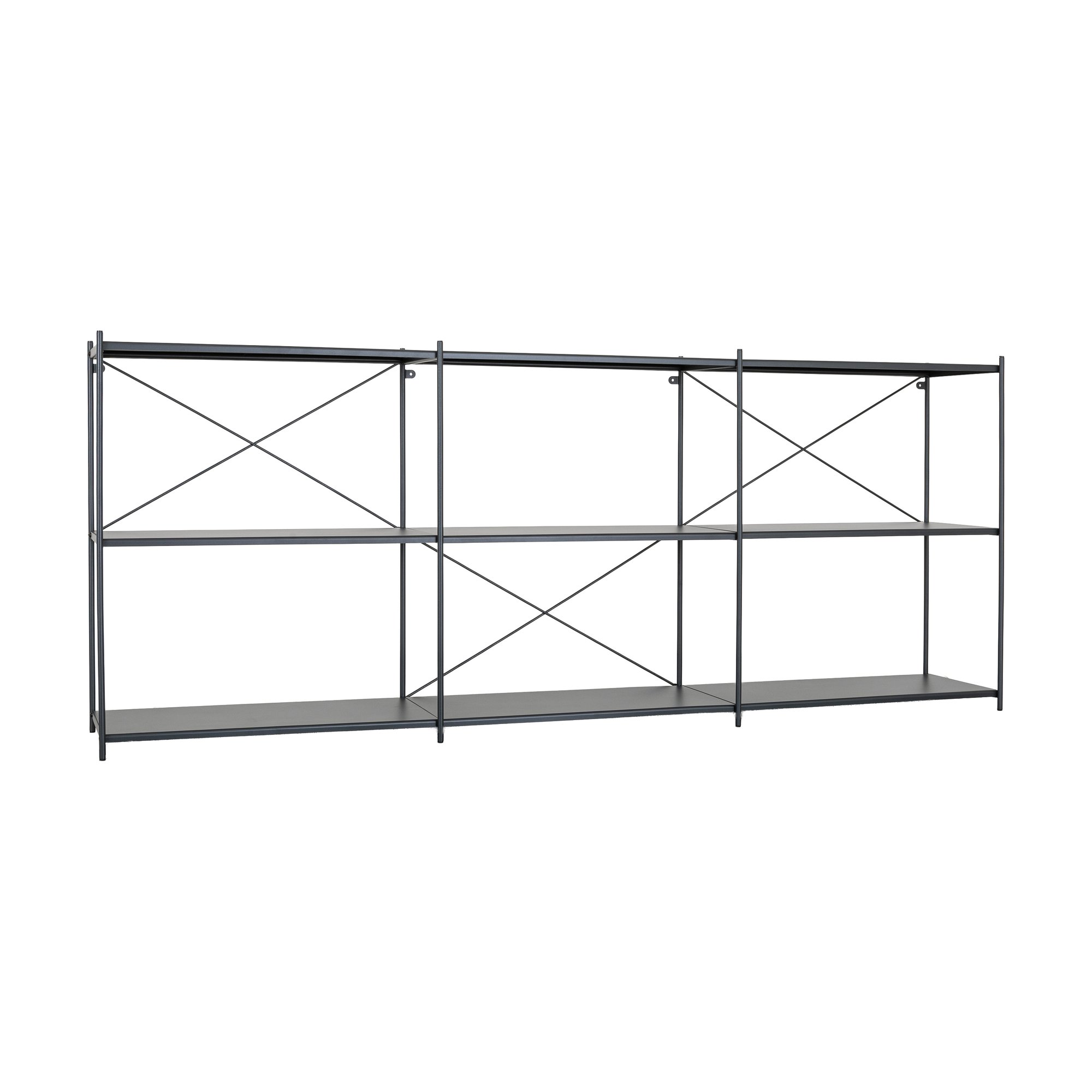Estante de Piso Ancho X Shelf en Acero Negro, 209cm - image 1