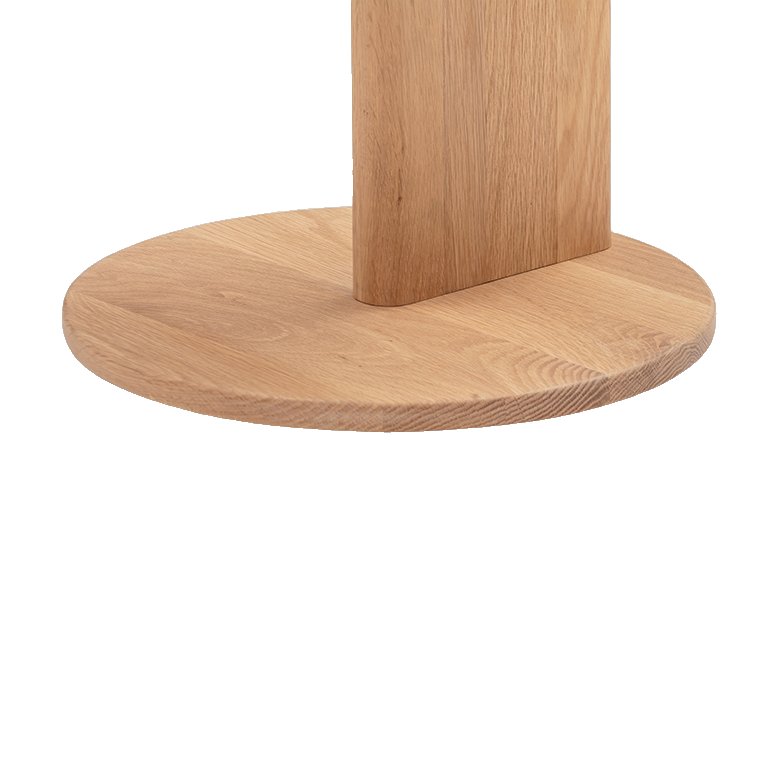 Mesa Auxiliar Ciso con Estructura de Roble Natural y Cubierta de Travertino Natural, 40cm - image 2