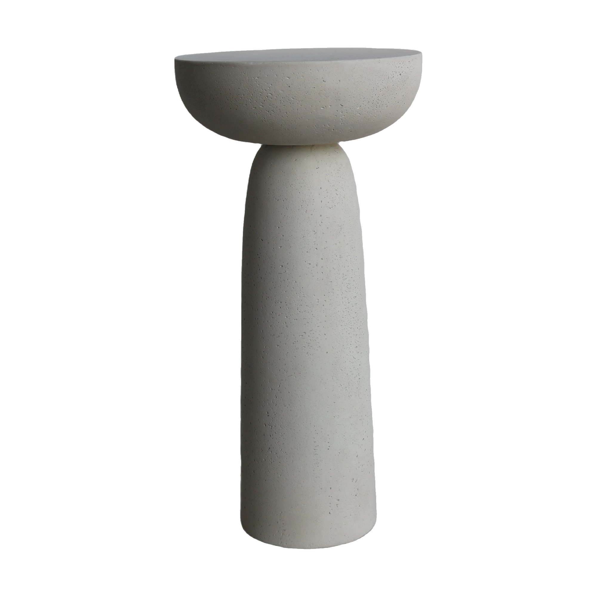 Gato Side Table in White fiber cement with a Pitted Finish, 30cm diameter - image 2