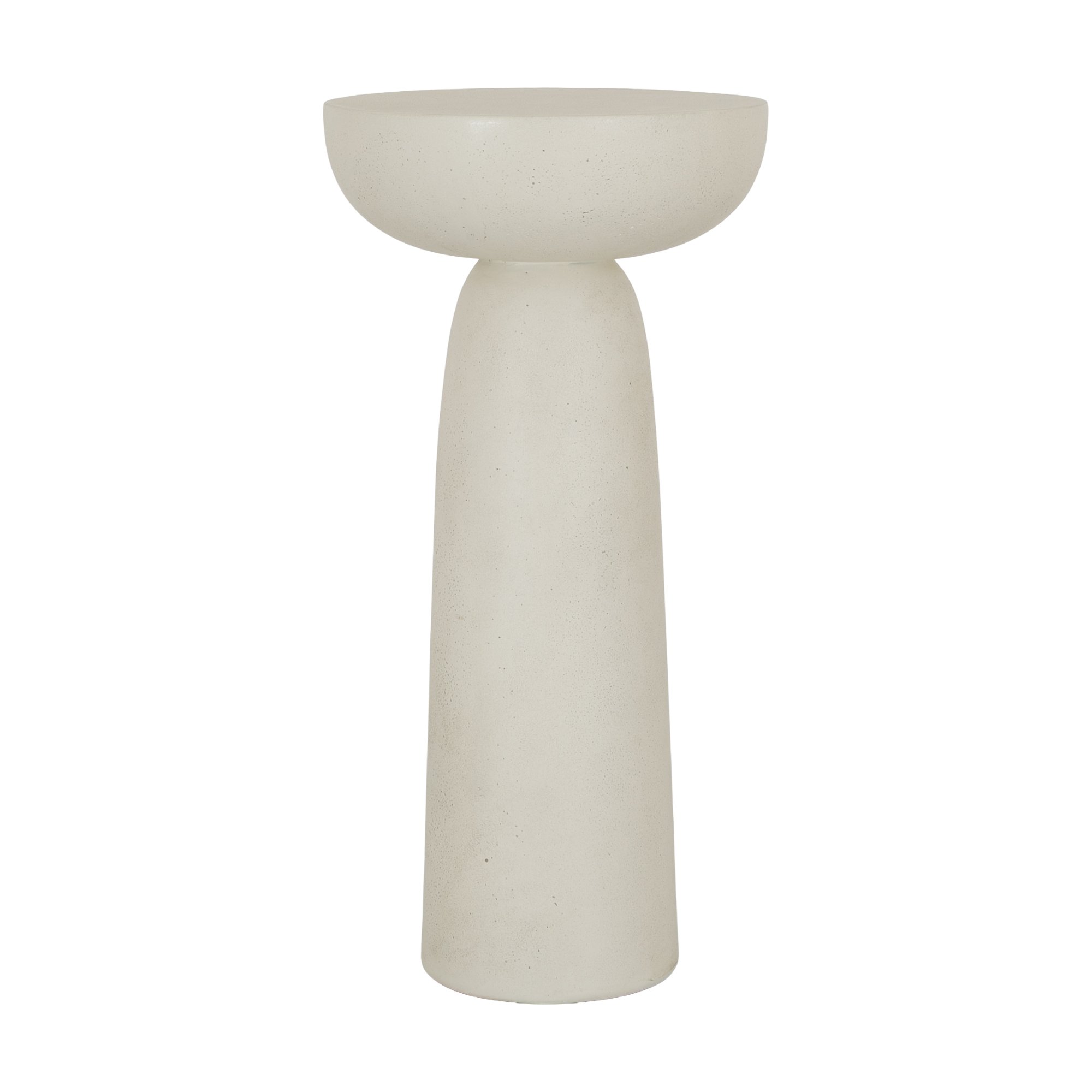 Gato Side Table in White fiber cement with a Pitted Finish, 30cm diameter - image 3