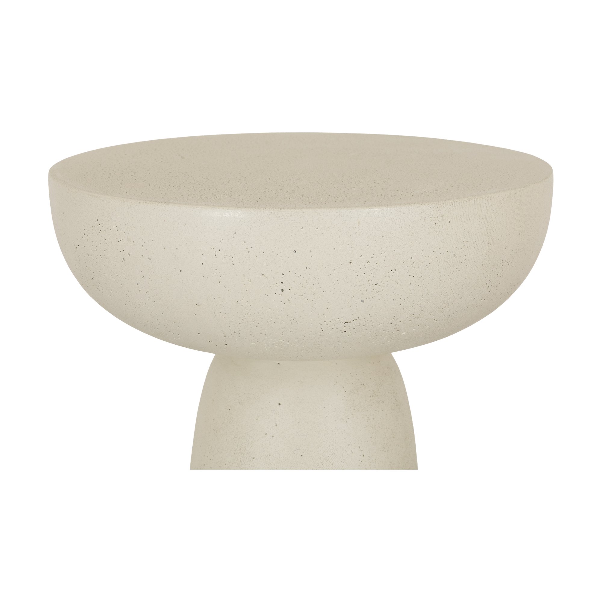 Gato Side Table in White fiber cement with a Pitted Finish, 30cm diameter - image 4