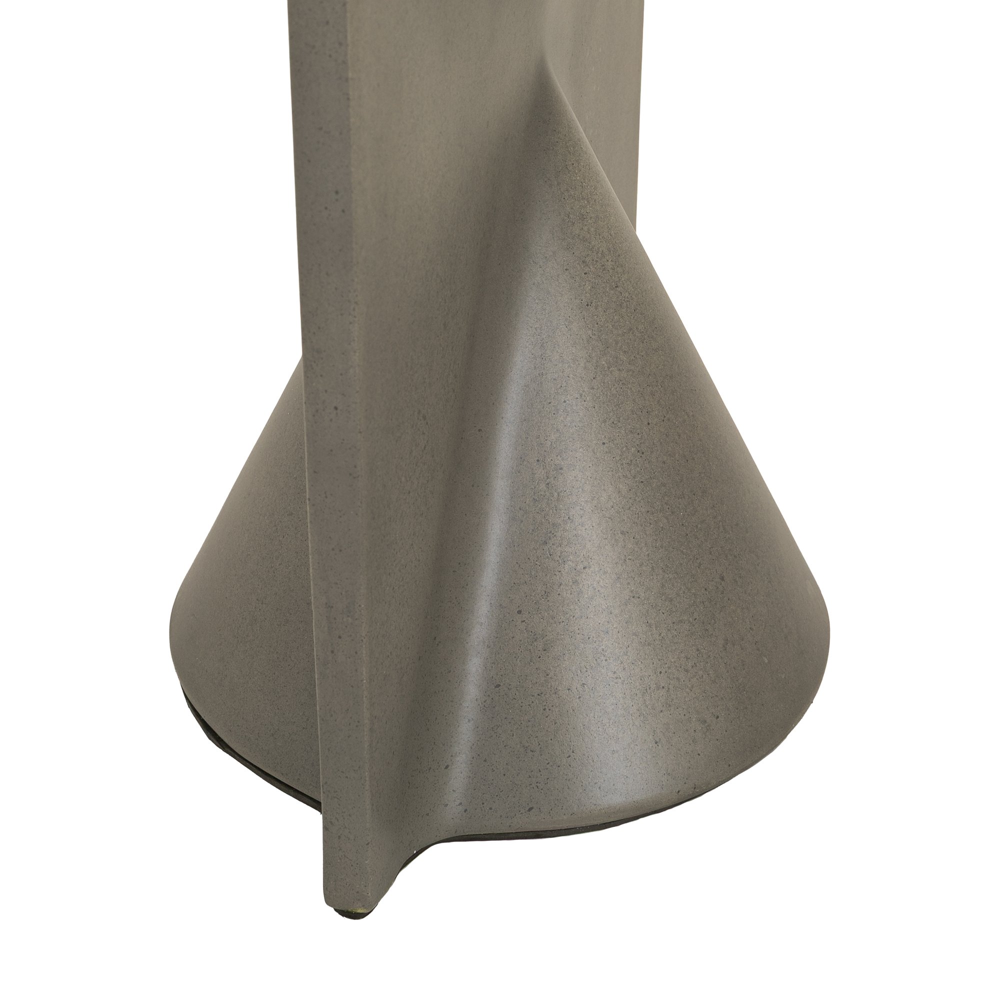 Mesa Auxiliar Hourglass en Fibrocemento Gris Oscuro con Acabado Grabado, 42cm de diámetro - image 4