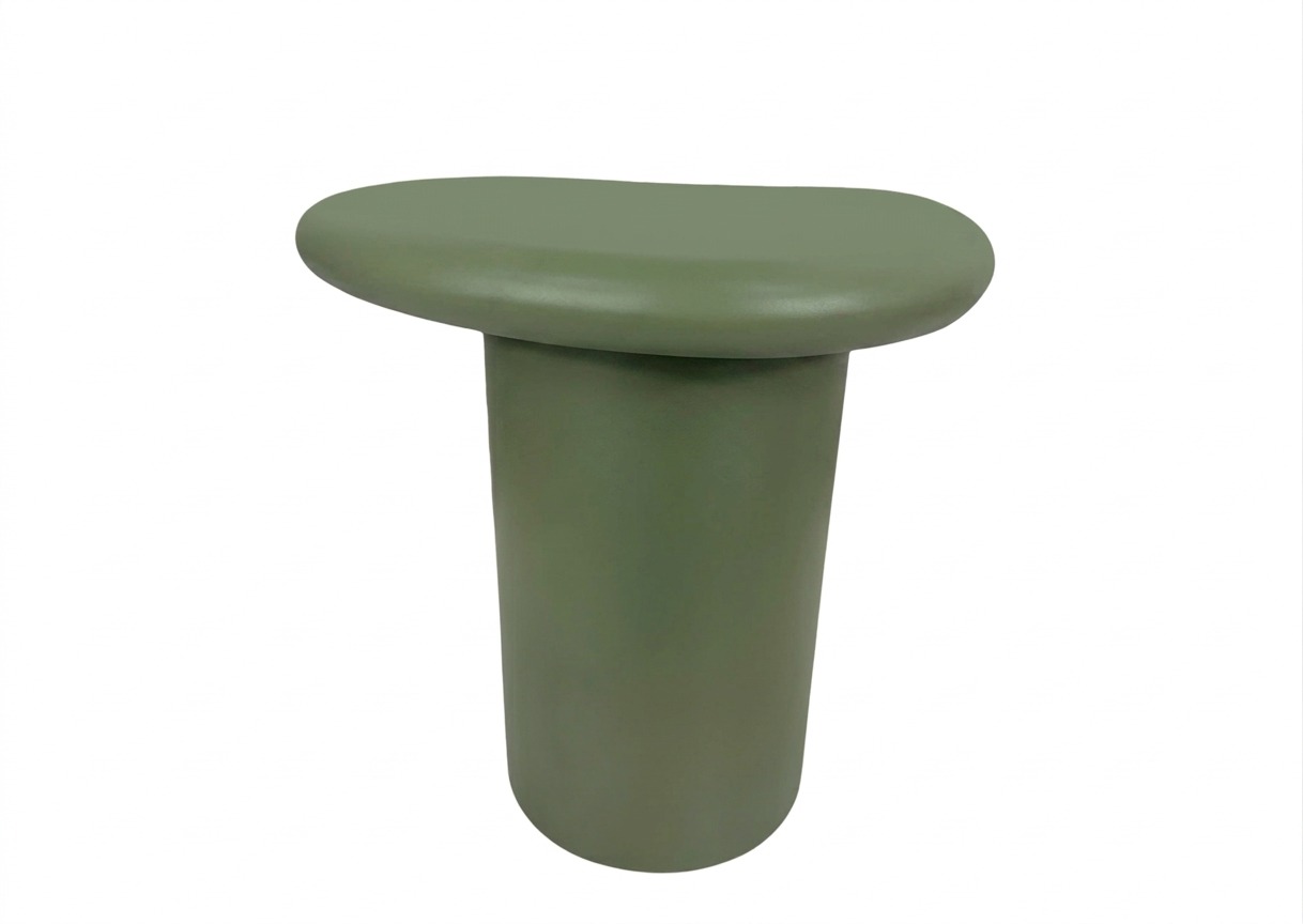 Mesa Auxiliar Peruna en Fibrocemento Té Verde con Acabado Suave, 48cm de largo - image 3