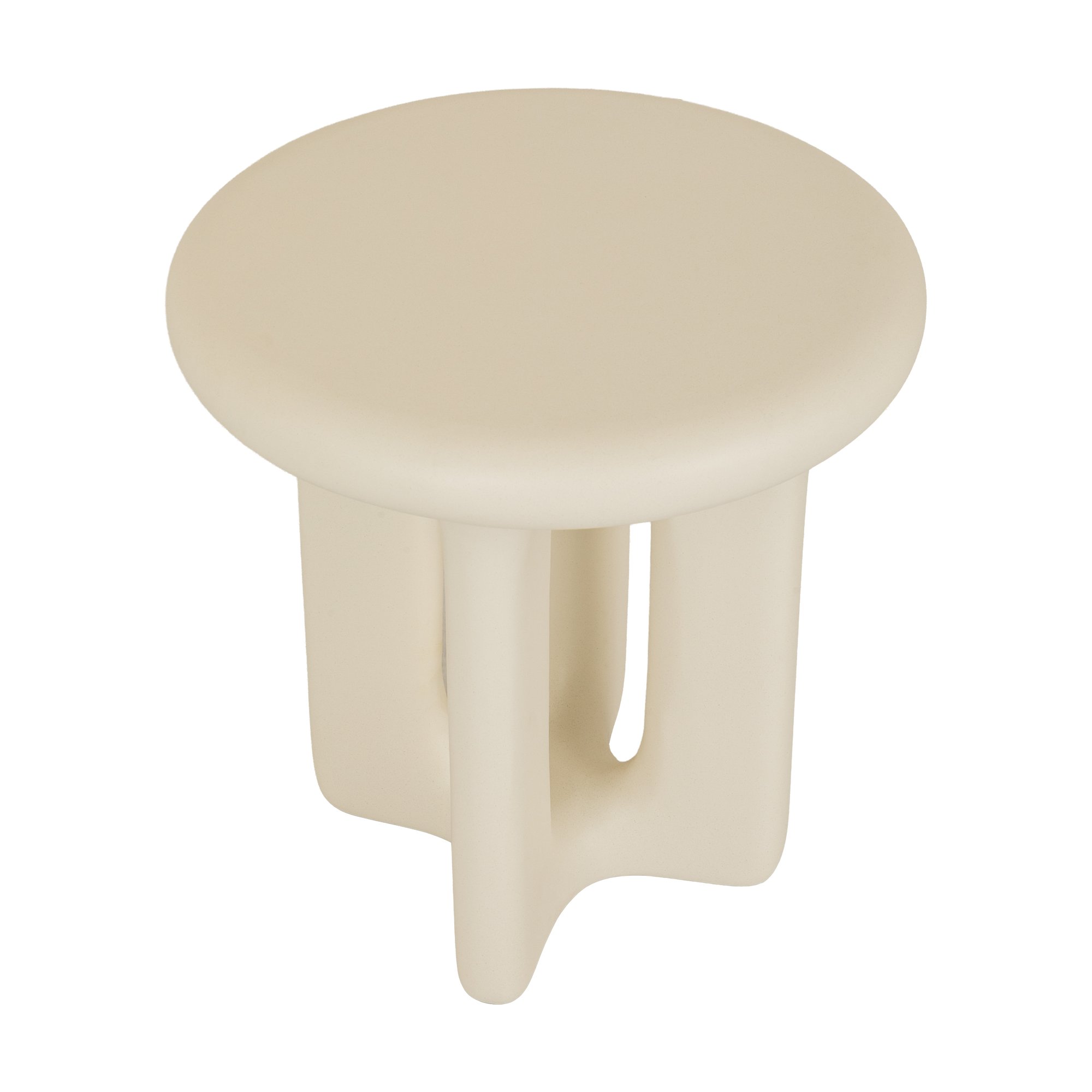 Yepa Side Table in White fiber cement with a Flat Finish, 46cm - image 2
