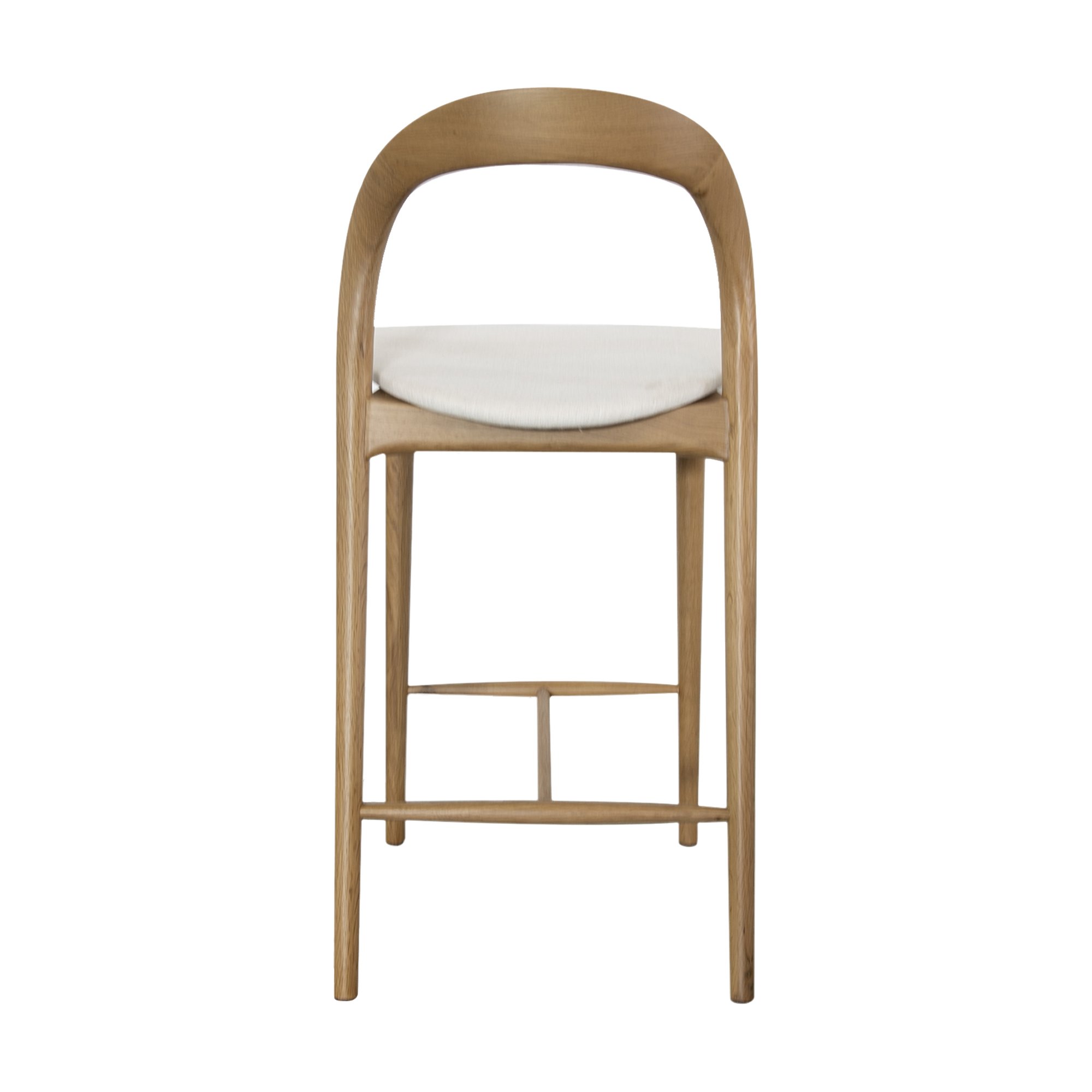 Silla de Counter Bentwood con Estructura de Roble Natural y Tela Diego Cream - image 4