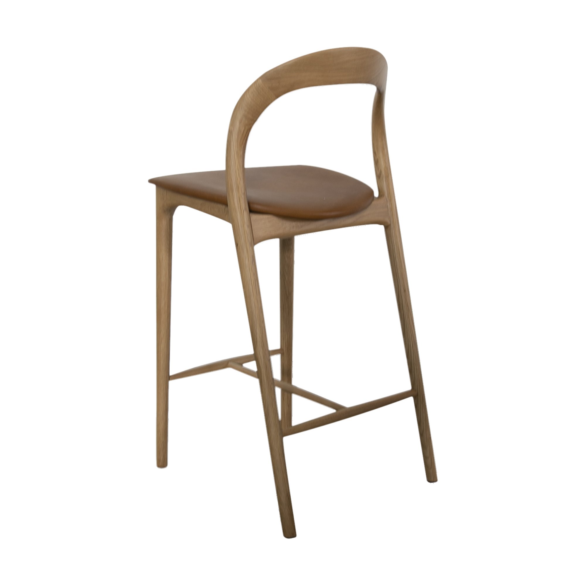 Bentwood Counter Chair with Natural Oak Frame and Oxford Spice Leather - image 4