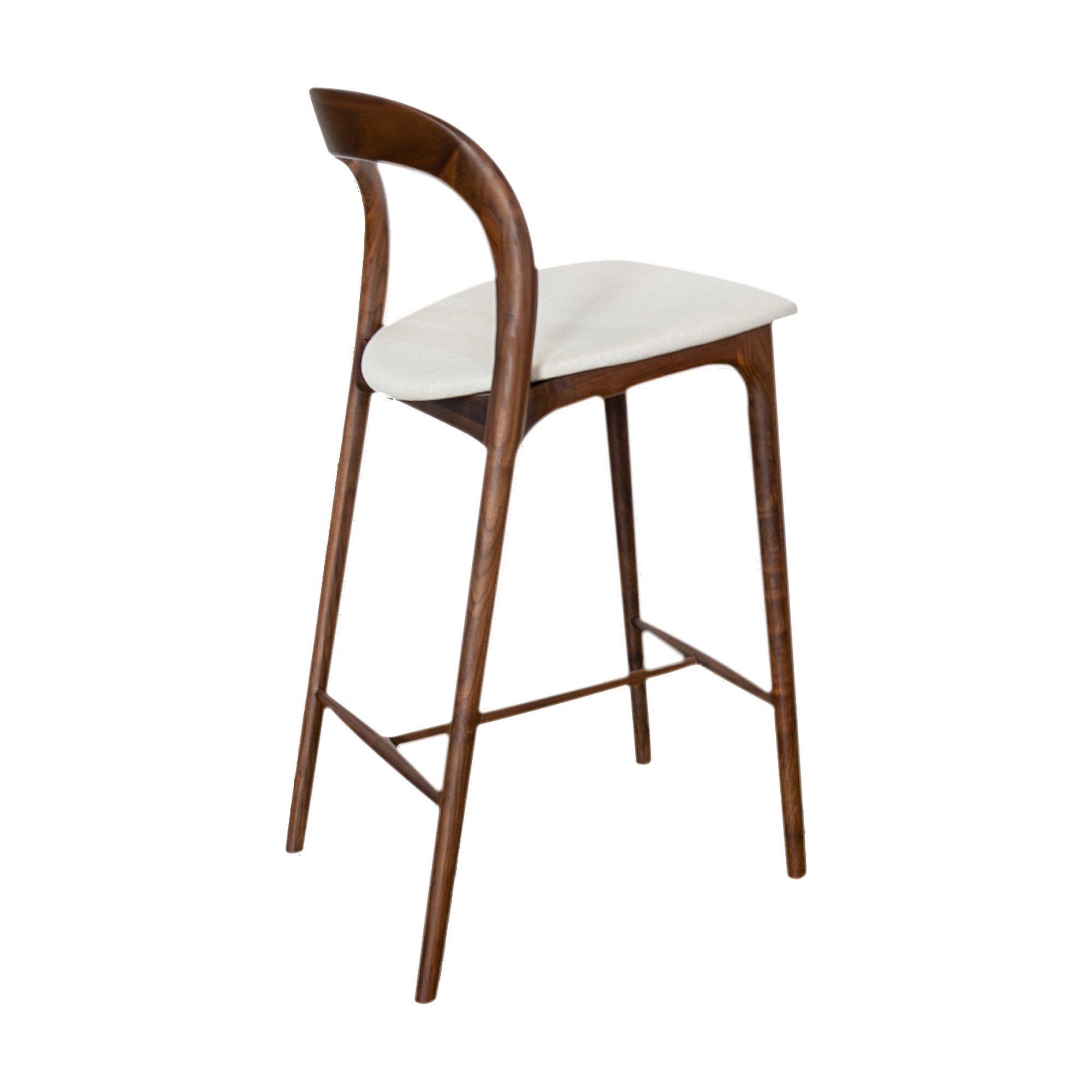 Silla de Counter Bentwood con Estructura de Nogal Natural y Tela Diego Cream - image 6