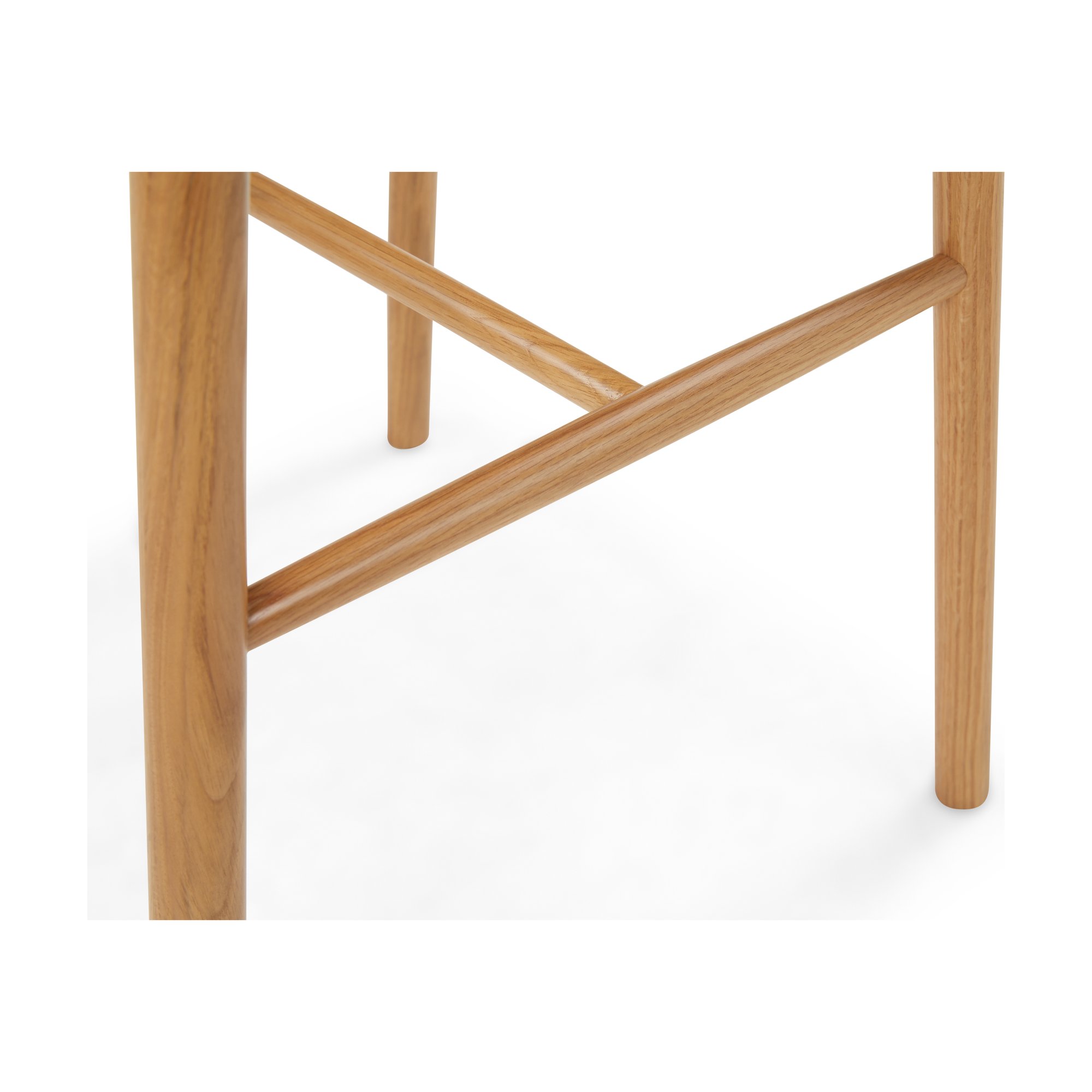 Silla de Bar Lando con Estructura de Roble Natural y Cuero Antique - image 2