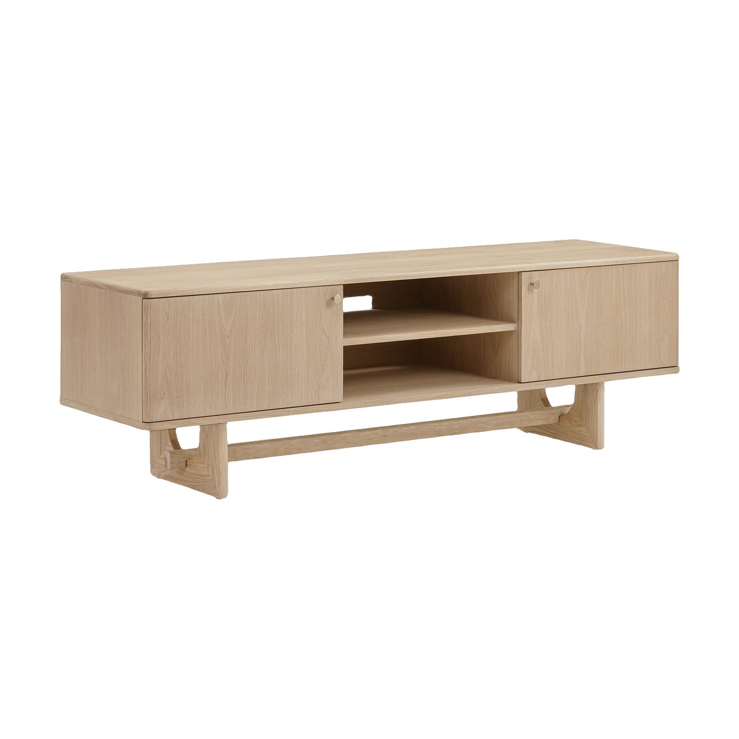Arch TV Unit V1 with Natural Oak Frame and Natural Oak Veneer Body in 180cm - image 1