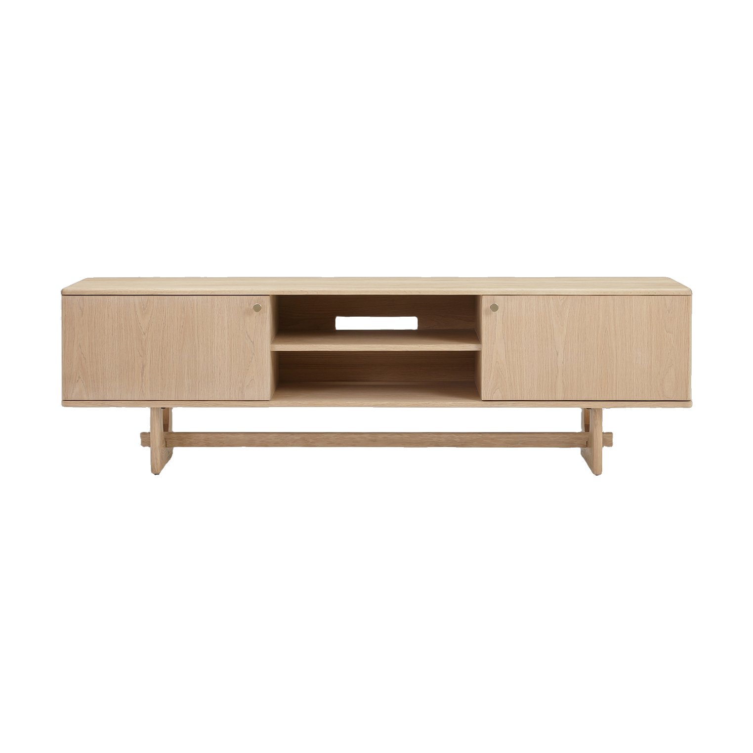 Arch TV Unit V1 with Natural Oak Frame and Natural Oak Veneer Body in 180cm - image 2